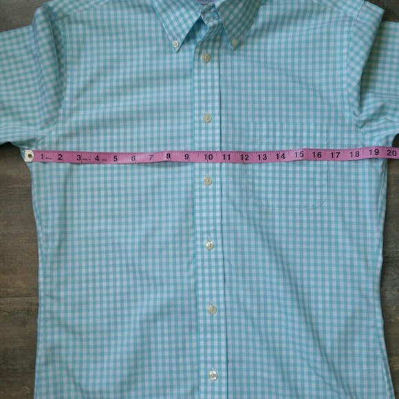 Brooks Brothers Non-Iron Regent Fit Aqua Gingham - Picture 4 of 6